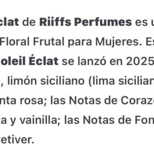 Rose De Soil Eclat 100ml perfume femenino Riiffs - Imagen 6