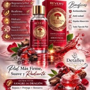 Revers Cosmetics Serum Facial de Sangre de Dragón 30ml para Piel Radiante y Suave - Imagen 4