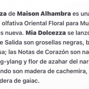 Maison Alhambra Mía Dolcezza EDP 100ml - Imagen 4