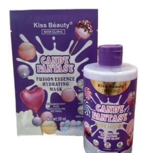 Kiss Beauty Pack Dulce tentación 2 productos crema corporal y mascarilla diferentes aromas Candy Fantasy Fruit Gummy Strawberry Cheesecake Cherry Boom Chocolate Fudge Bubb Legum y Cotton Candy - Imagen 7