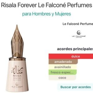 Le Falcone Risala le falcone Forever EDP 100 ml - Perfume Floral-Ambarado Elegante para Mujeres Elegantes y Ocasiones Especiales - Imagen 3