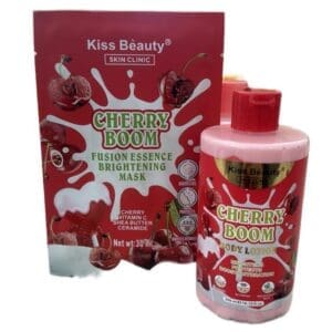 Kiss Beauty Pack Dulce tentación 2 productos crema corporal y mascarilla diferentes aromas Candy Fantasy Fruit Gummy Strawberry Cheesecake Cherry Boom Chocolate Fudge Bubb Legum y Cotton Candy - Imagen 4
