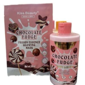 Kiss Beauty Pack Dulce tentación 2 productos crema corporal y mascarilla diferentes aromas Candy Fantasy Fruit Gummy Strawberry Cheesecake Cherry Boom Chocolate Fudge Bubb Legum y Cotton Candy - Imagen 13