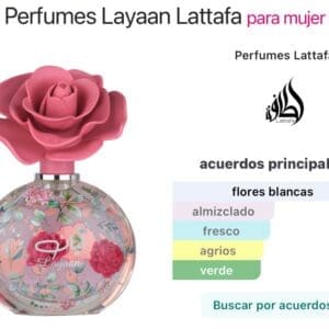 Lattafa Layaan EDP - Perfume Floral Dulce y Elegante con Notas de Florales y Almizcle para Mujer - Imagen 4