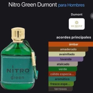 Dumont Paris Nitro Pour Homme Green EDP 100ml - Perfume Masculino de Alta Calidad - Imagen 4