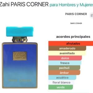 Paris Corner Zahi EDP 100ML Explosion fresca y acuatica que trasmite calma y limpieza - Imagen 4