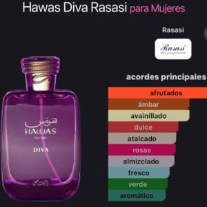 Hawas DIVA Rasasi EDP 100ml - Imagen 4