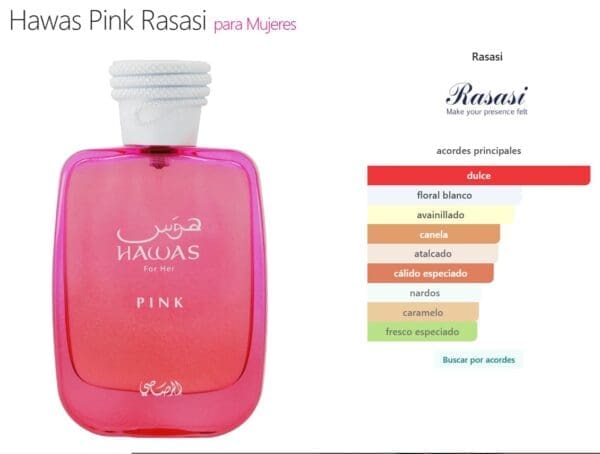 Lattafa Hawas Pink Eau de Parfum perfume árabe mujer